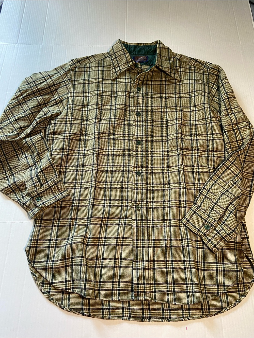 Pendleton Woolen Mills Virgin Wool Button Down Shirt Made in Portland , Oregon